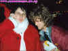 Aston & Jason on the last scooper's Derby xmas pissup Dec 95.  Jason is carrying the bag he lost containing his scooping book and rubber chicken!