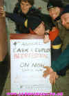 Simon Fyffe, Gazza, Beavis and Sean outside the Cask & Cutler Nov 96