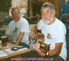 Leader and Terry "Blind Drunk" Sheridan at the Royal Oak, Ledbury Aug 97