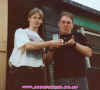 Skeletor & Aston at Ding Ding's shed, June 96