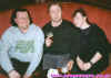 Steve, Gazza and Sue - the "Young Cartel" in the barrel seat in the Guildford Arms, Edinburgh in feb 97